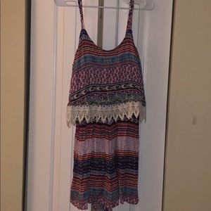 Multicolor printed romper